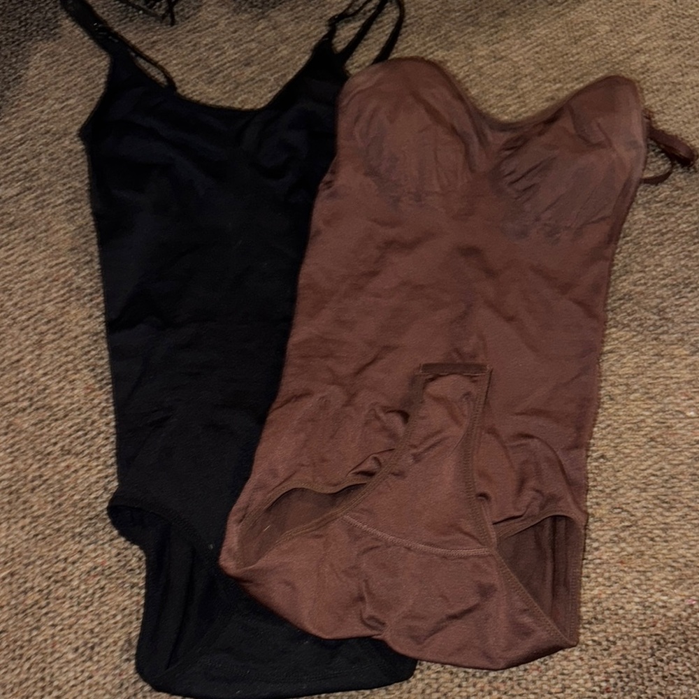 Black and Brown Bodysuit Set